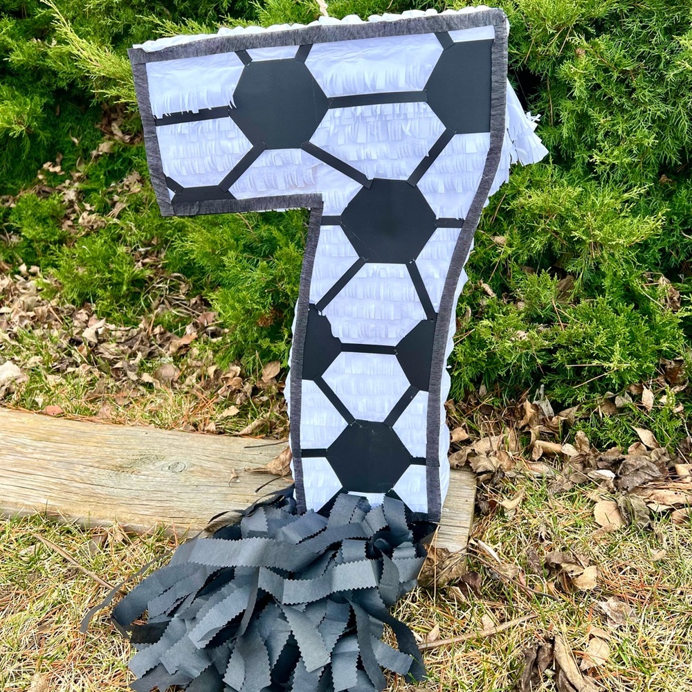 Soccer Ball Number 7 Piñata sports theme birthday party